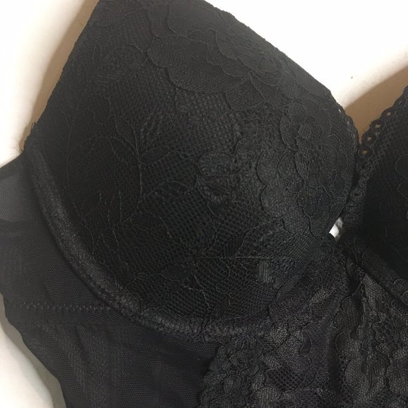 Sexy H&M Lingerie Teddy Black Lace Mesh Push up - Picture 5 of 10